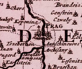 Kartenausschnitt Prag