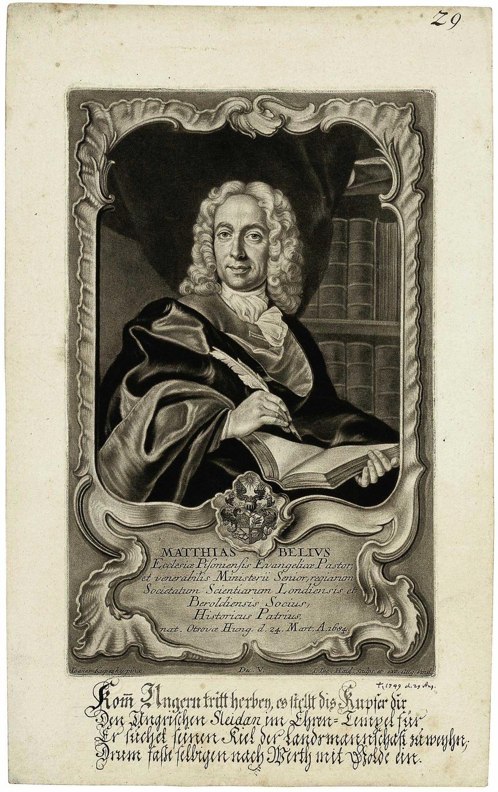 Porträt von Mátyás Bél 