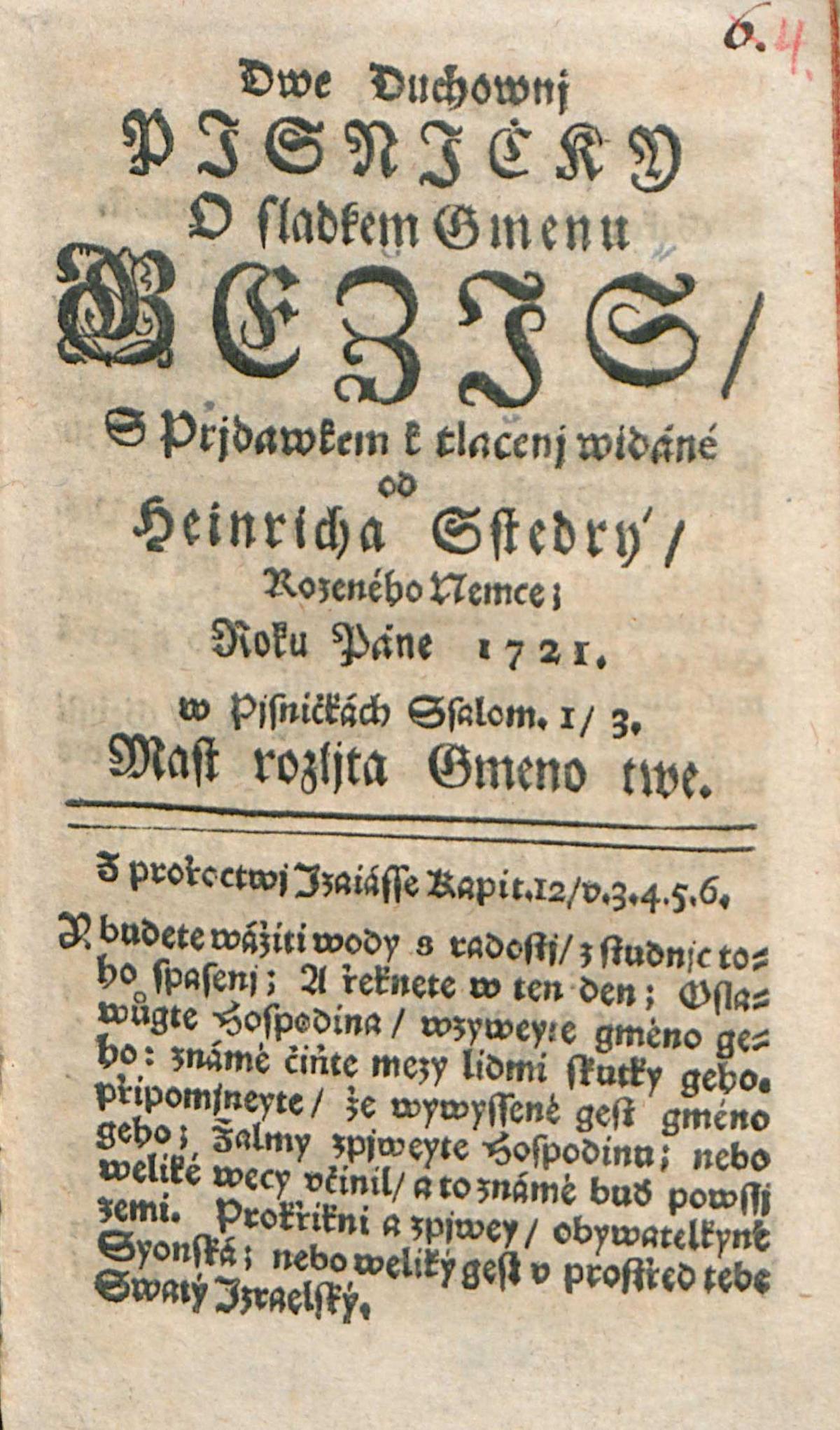 2 Geistliche Lieder, übersetzt von Heinrich Milde