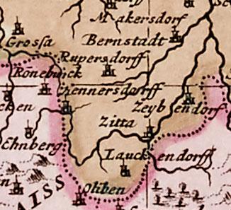 Kartenausschnitt Hennersdorf