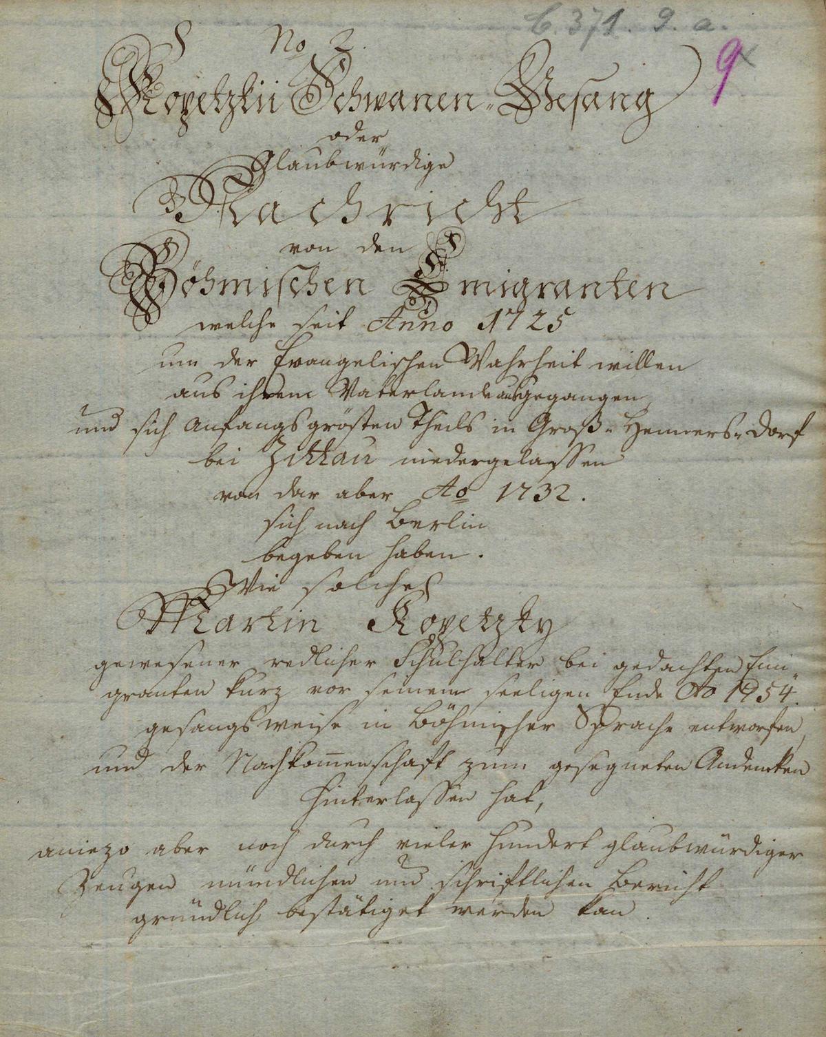 Kopetzky Schwanengesang