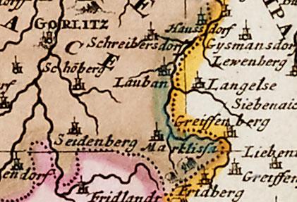 Kartenausschnitt Lauban