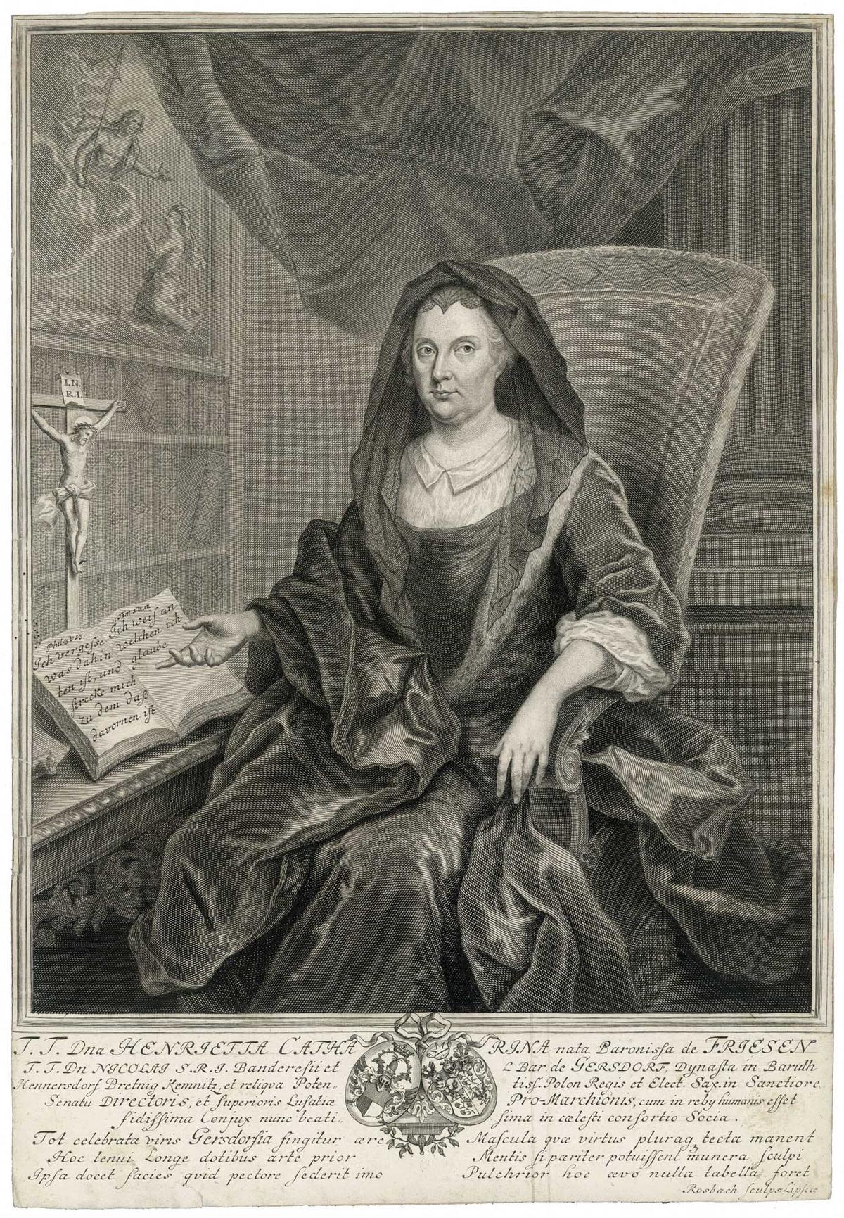 Porträt von Henriette Catharina von Gersdorf (1648-1726).