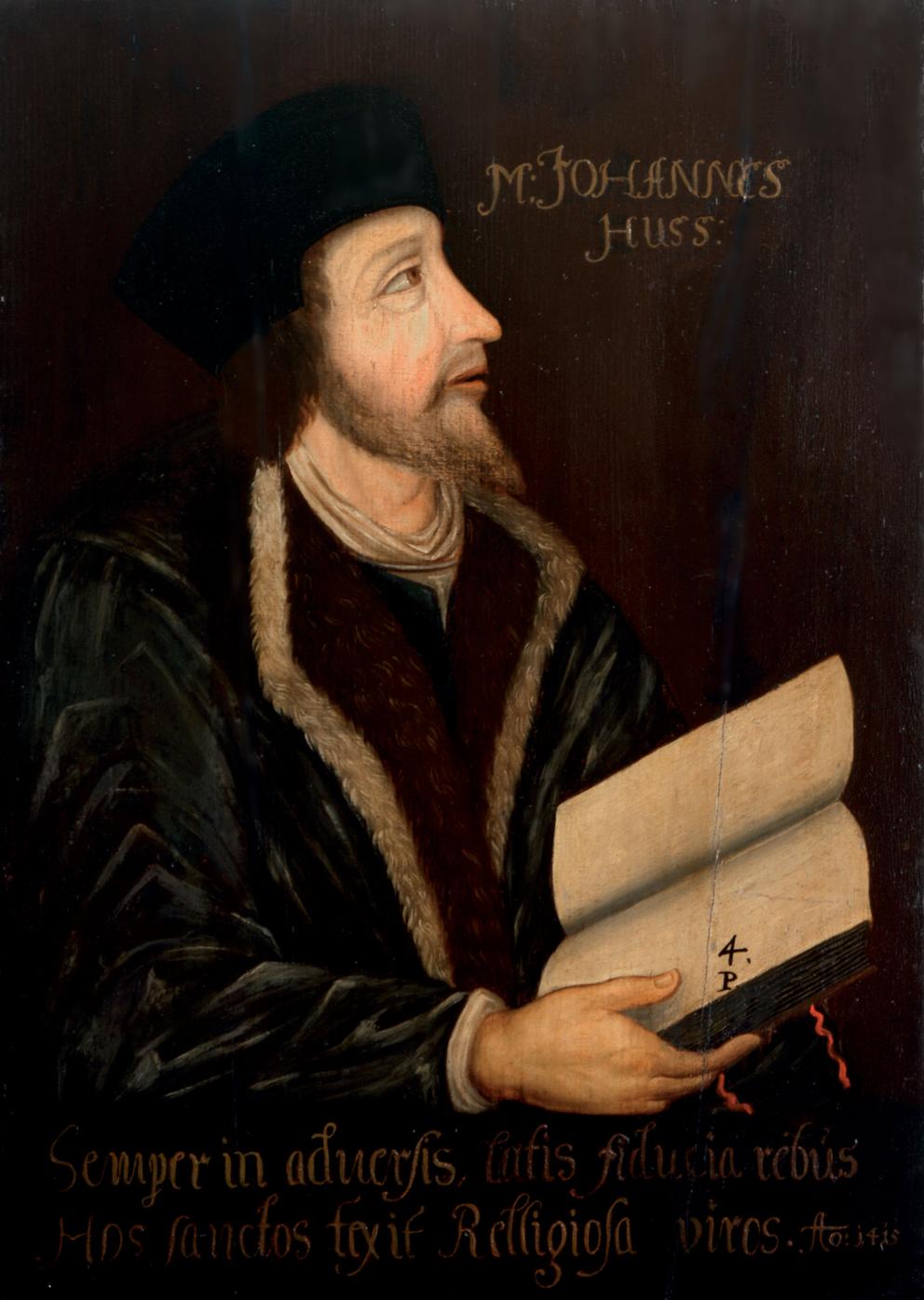 Porträt von Jan Hus. Ölgemälde